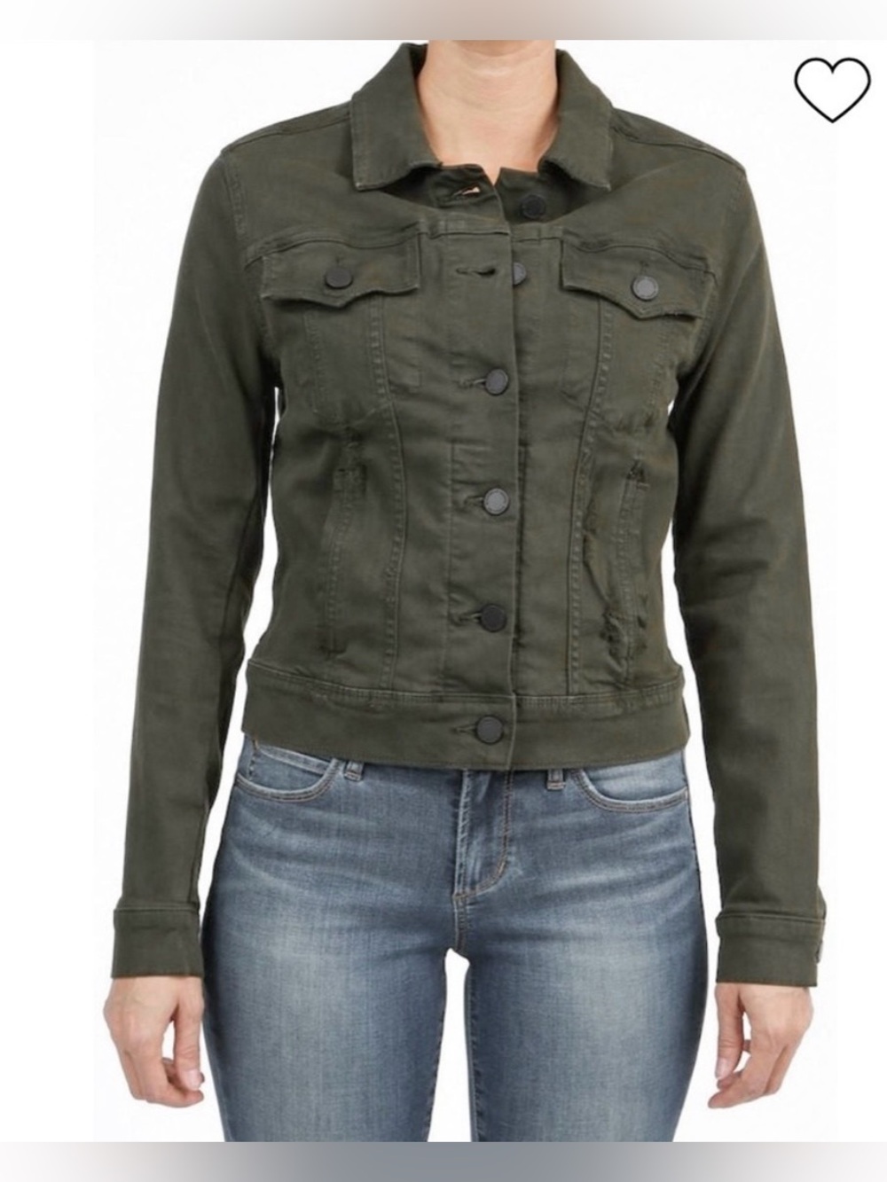 Like New Articles of Society Taylor Wright Army Green Denim Jean Jacket Medium